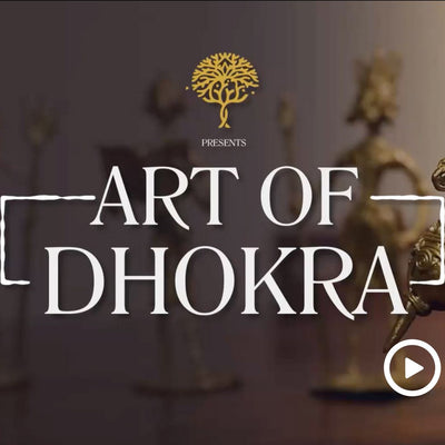 Artisanal Dhokra metal reproduction of the Harappan Dancing Girl sculpture