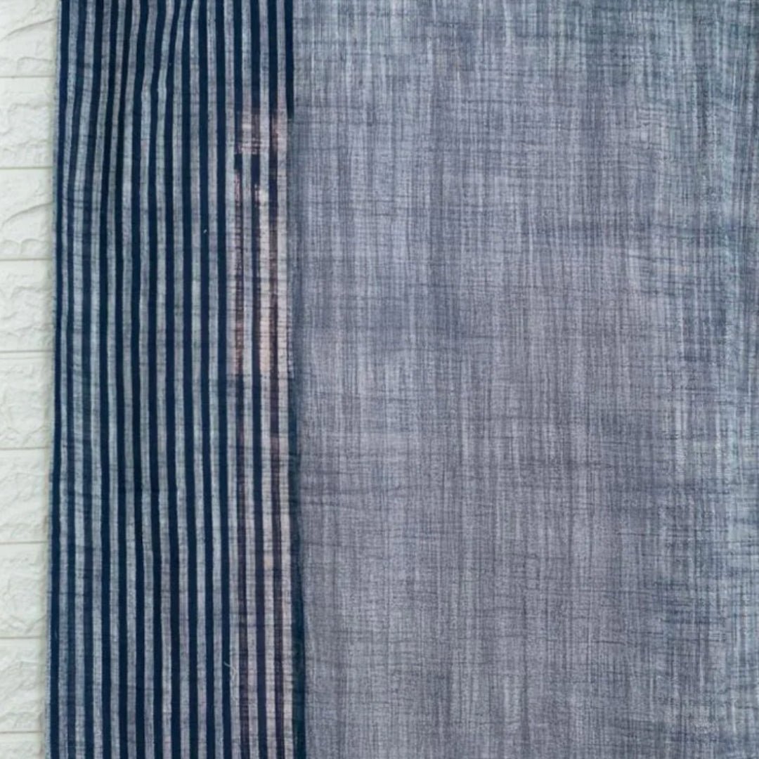 Pure Cotton Semi Blackout Curtains in Blue colour with 60% light blocking | Best curtains for living room