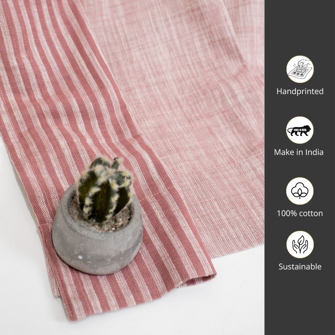 Pure Cotton Semi Blackout Curtains in Dusty pink with 60% light blocking | Best curtains for living room