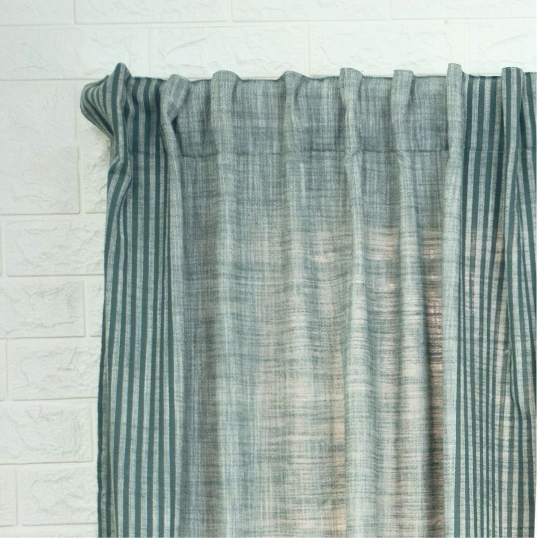 Pure Cotton Semi Blackout Curtains in Green colour with 60% light blocking | Best curtains for living room
