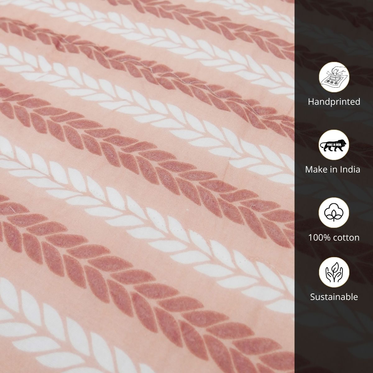 Pure Cotton Quilt in Dusty Pink | Single and Double | Peepul Tree