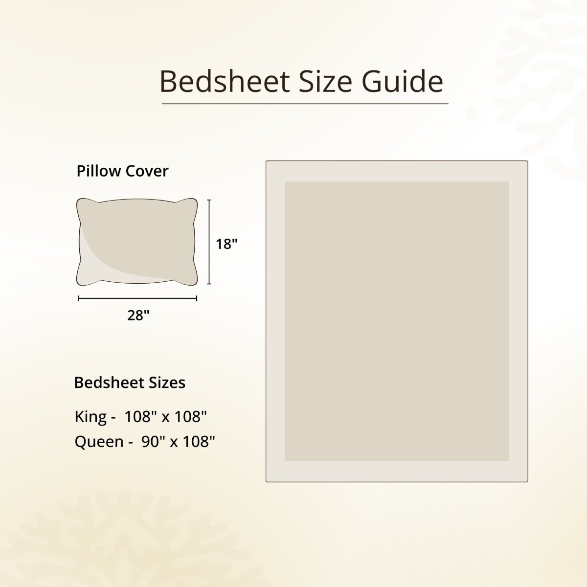 Cotton Bed sheet with Pillow Cover in Rust & Off White