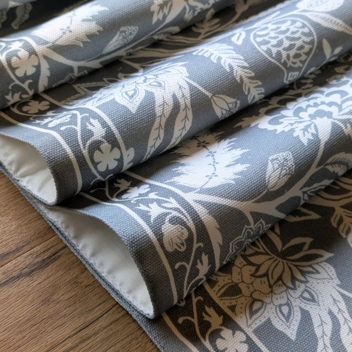 Cotton Canvas Dining Table Runner in Powder Blue | 4 and 6 Seater