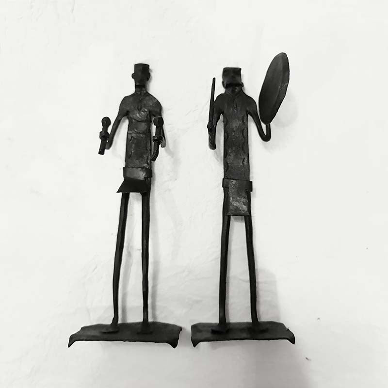Bastar Handmade Wrought Iron Set of 2 Standing Musicians