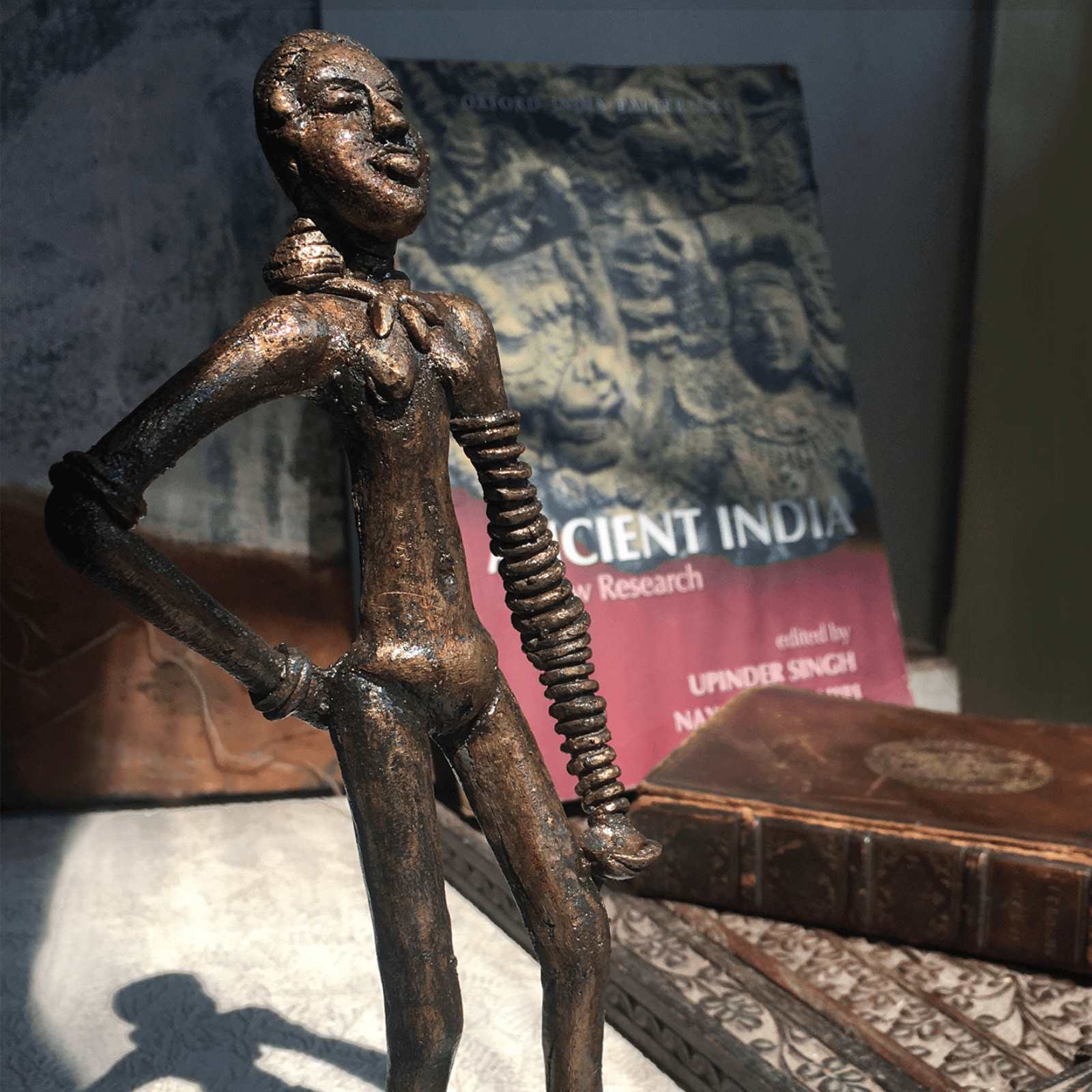 Handmade Harappan Dancing Girl Replica in Dhokra Metal