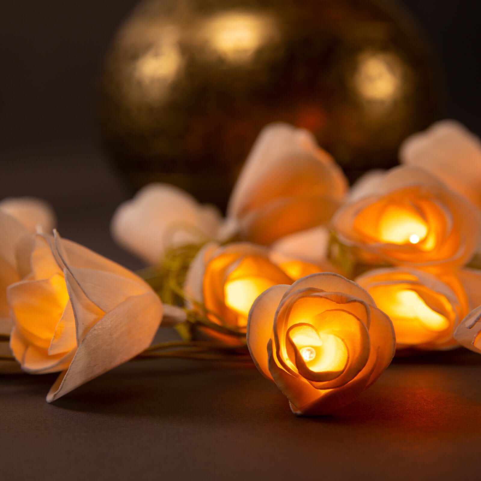 LED Lights for home hand made with Shola flowers for decoration puropose