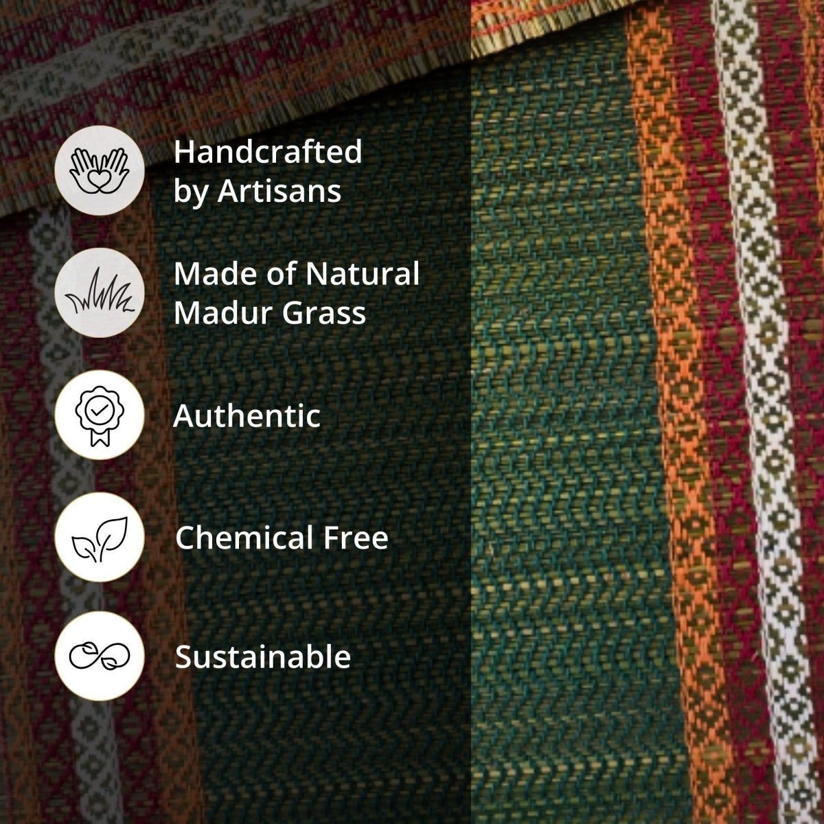 Handmade Dining Table Runner Eco Friendly Tableware Sustainably Handwoven from Natural Grass